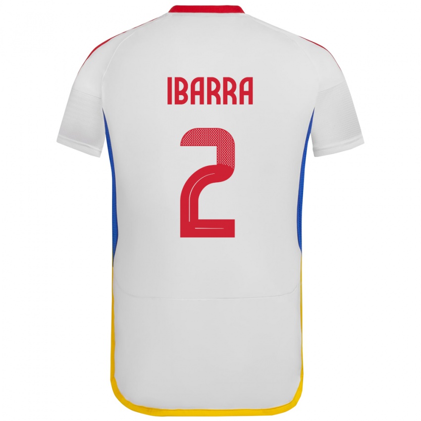 Dětské Venezuela Pablo Ibarra #2 Bílý Daleko Hráčské Dresy 24-26 Dres