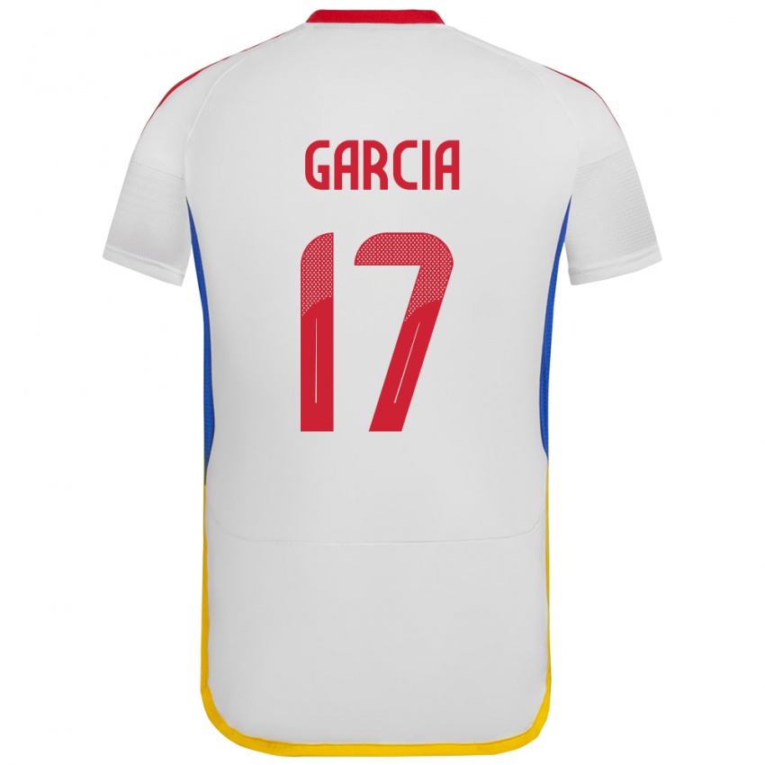 Dětské Venezuela Gabriela García #17 Bílý Daleko Hráčské Dresy 24-26 Dres