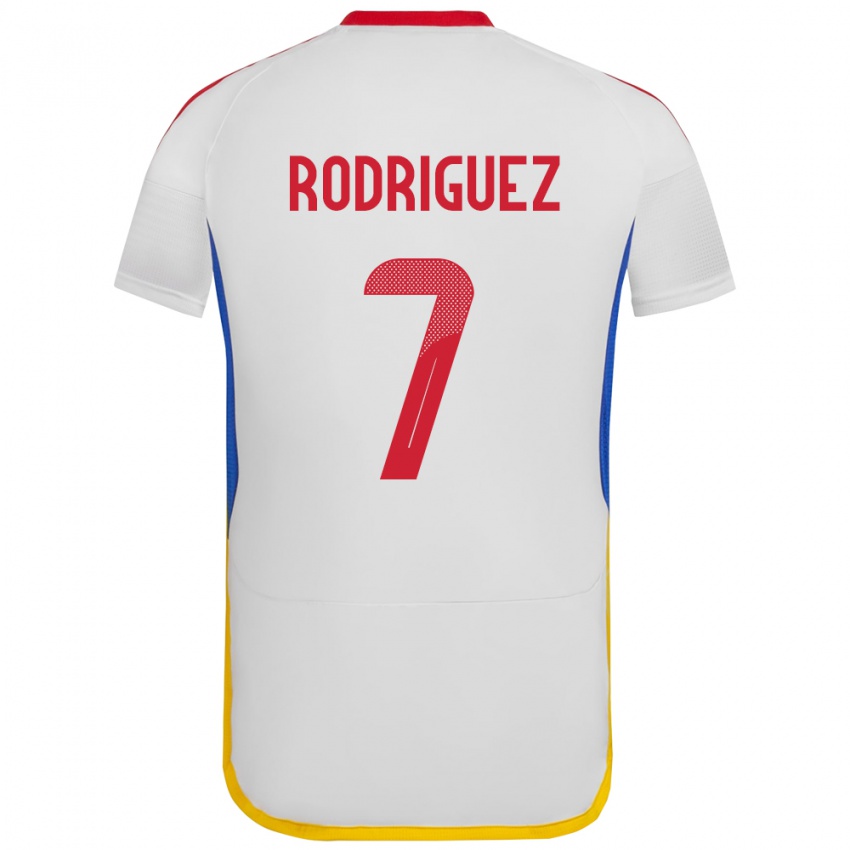 Dětské Venezuela Daniuska Rodriguez #7 Bílý Daleko Hráčské Dresy 24-26 Dres