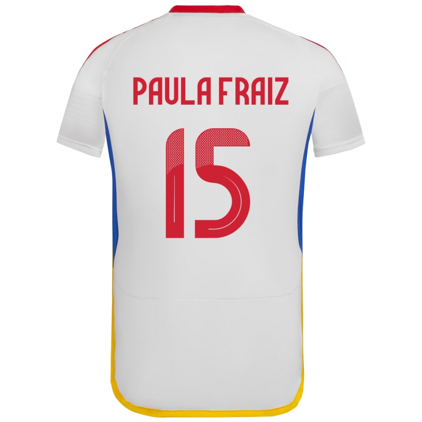 Dětské Venezuela Ana Paula Fraiz #15 Bílý Daleko Hráčské Dresy 24-26 Dres