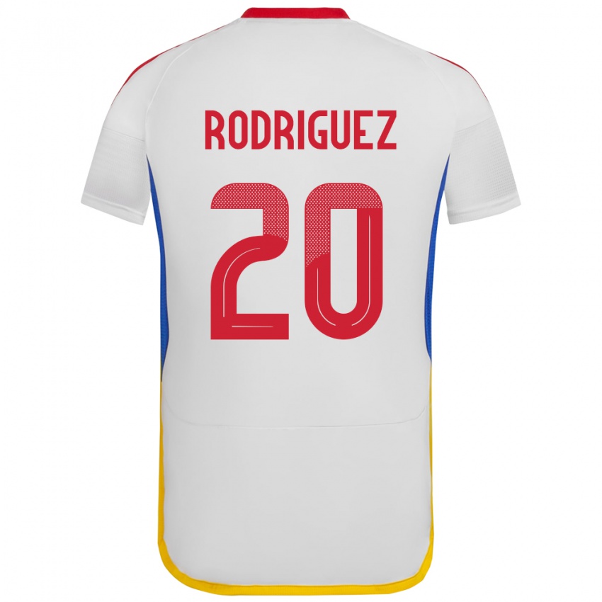 Dětské Venezuela Dayana Rodríguez #20 Bílý Daleko Hráčské Dresy 24-26 Dres