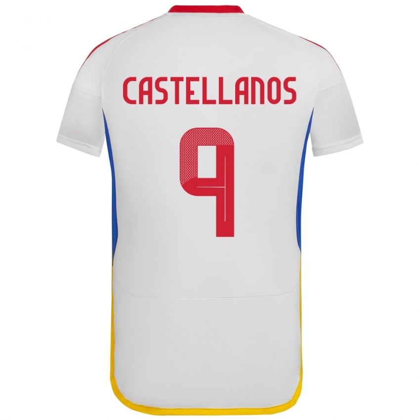 Dětské Venezuela Deyna Castellanos #9 Bílý Daleko Hráčské Dresy 24-26 Dres