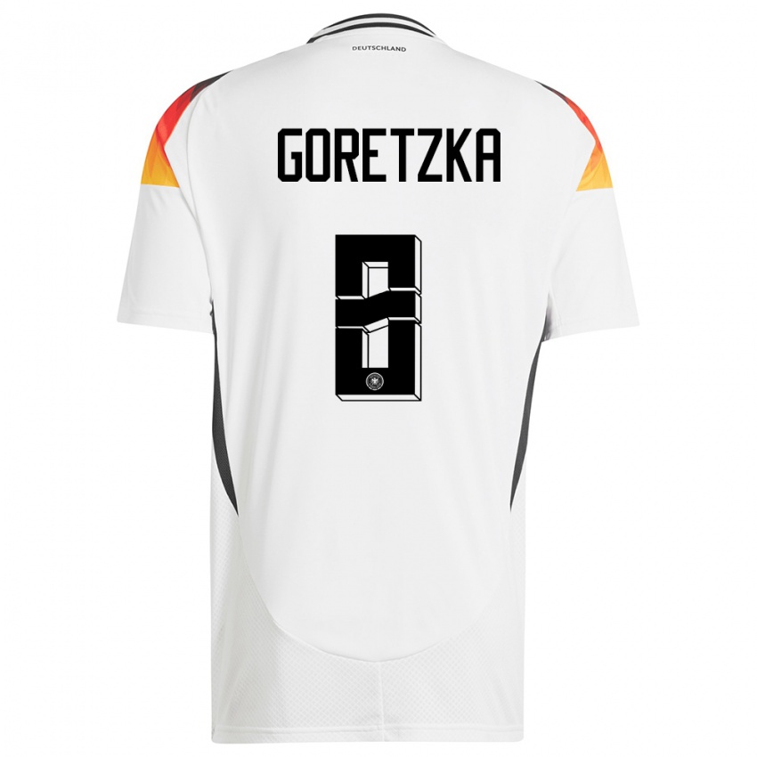 Pánské Německo Leon Goretzka #8 Bílý Domů Hráčské Dresy 24-26 Dres