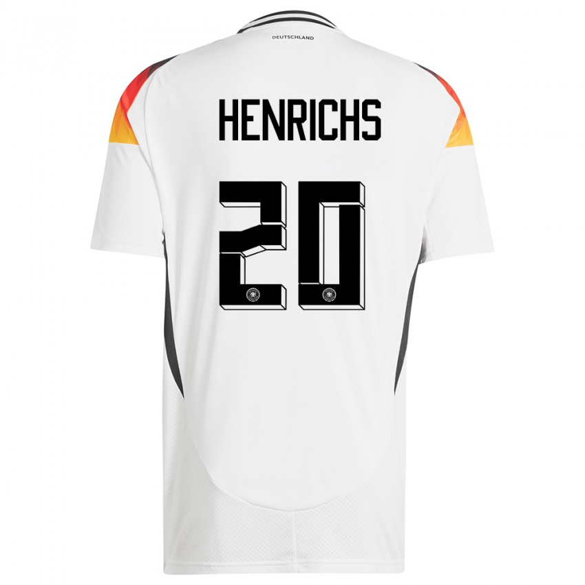 Pánské Německo Benjamin Henrichs #20 Bílý Domů Hráčské Dresy 24-26 Dres