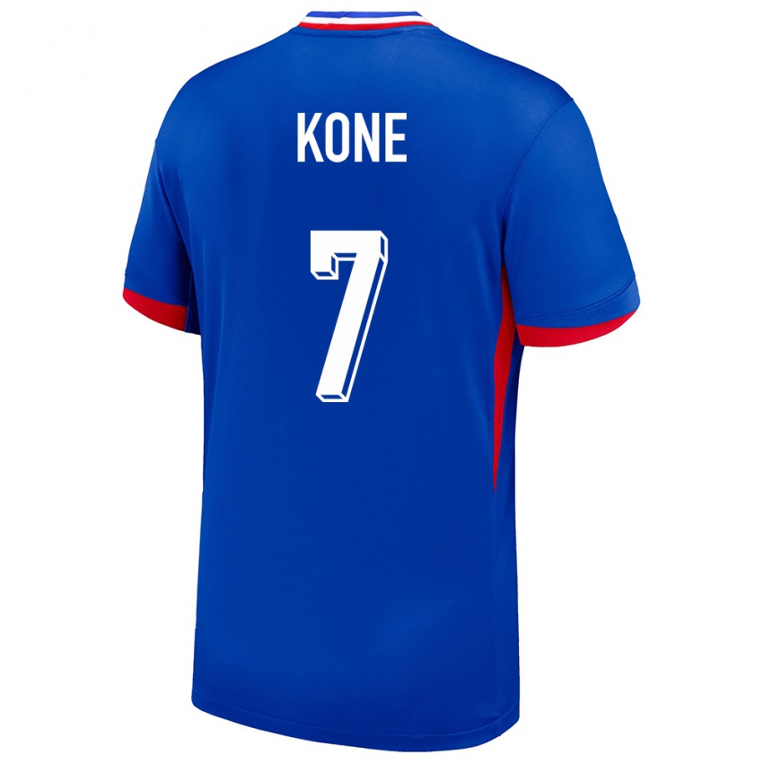 Pánské Francie Kouadio Kone #7 Modrý Domů Hráčské Dresy 24-26 Dres