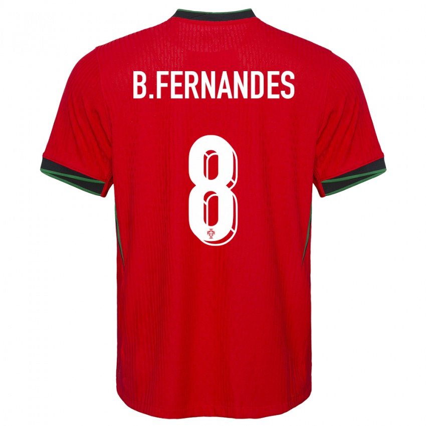 Pánské Portugalsko Bruno Fernandes #8 Červené Domů Hráčské Dresy 24-26 Dres