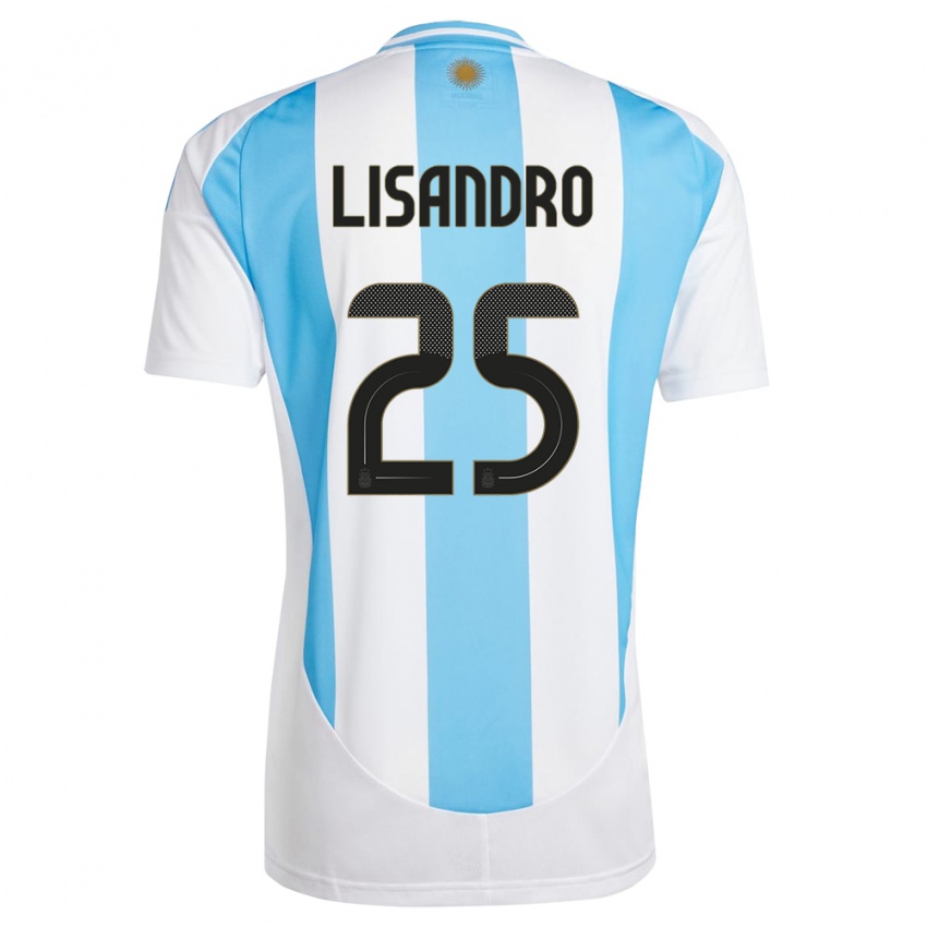 Pánské Argentina Lisandro Martinez #255 Bílá Modrá Domů Hráčské Dresy 24-26 Dres