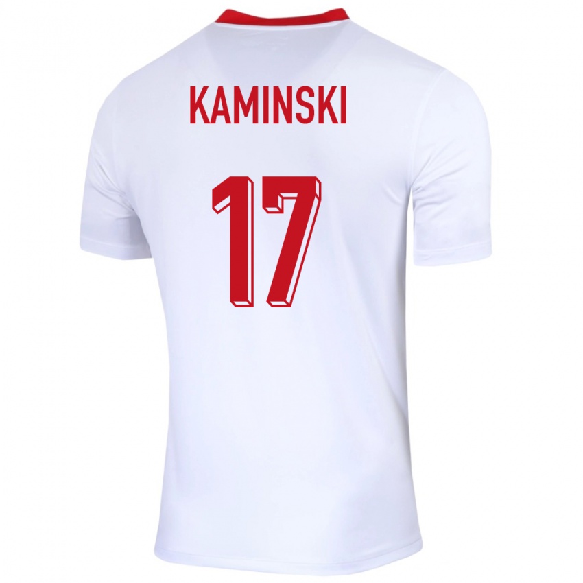 Pánské Polsko Jakub Kaminski #17 Bílý Domů Hráčské Dresy 24-26 Dres