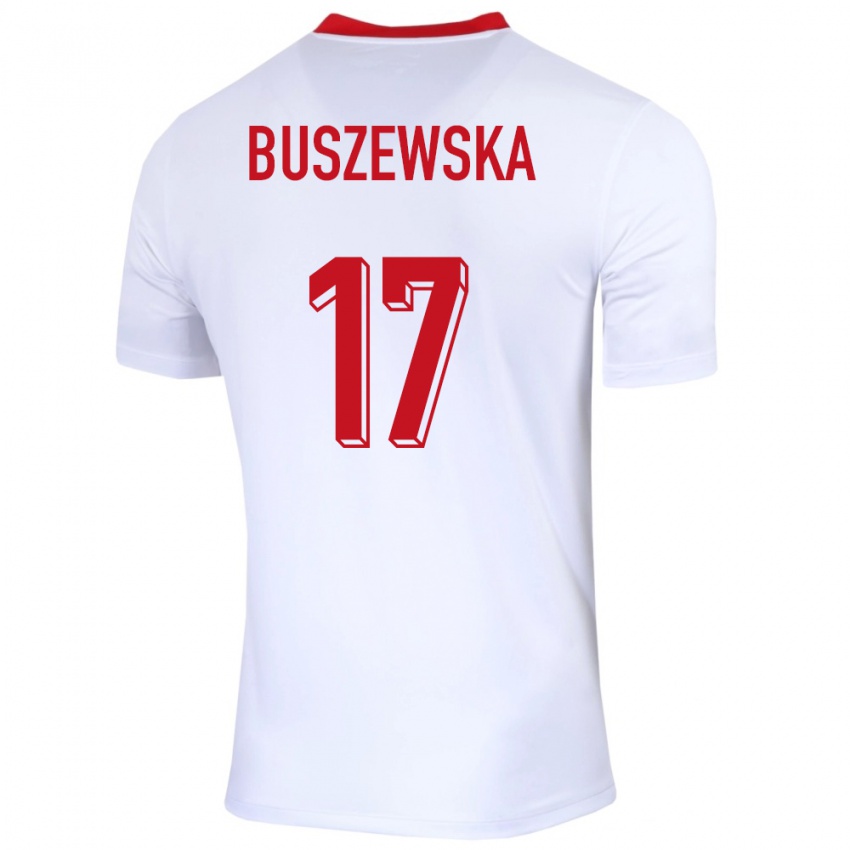 Pánské Polsko Zofia Buszewska #17 Bílý Domů Hráčské Dresy 24-26 Dres