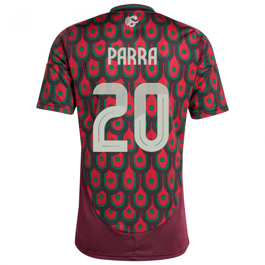 Pánské Mexiko Rodrigo Parra #20 Maroon Domů Hráčské Dresy 24-26 Dres