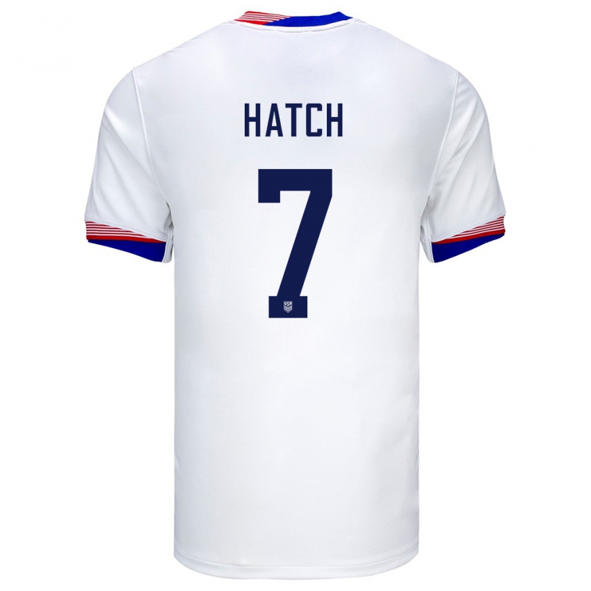 Pánské Spojené Státy Americké Ashley Hatch #7 Bílý Domů Hráčské Dresy 24-26 Dres