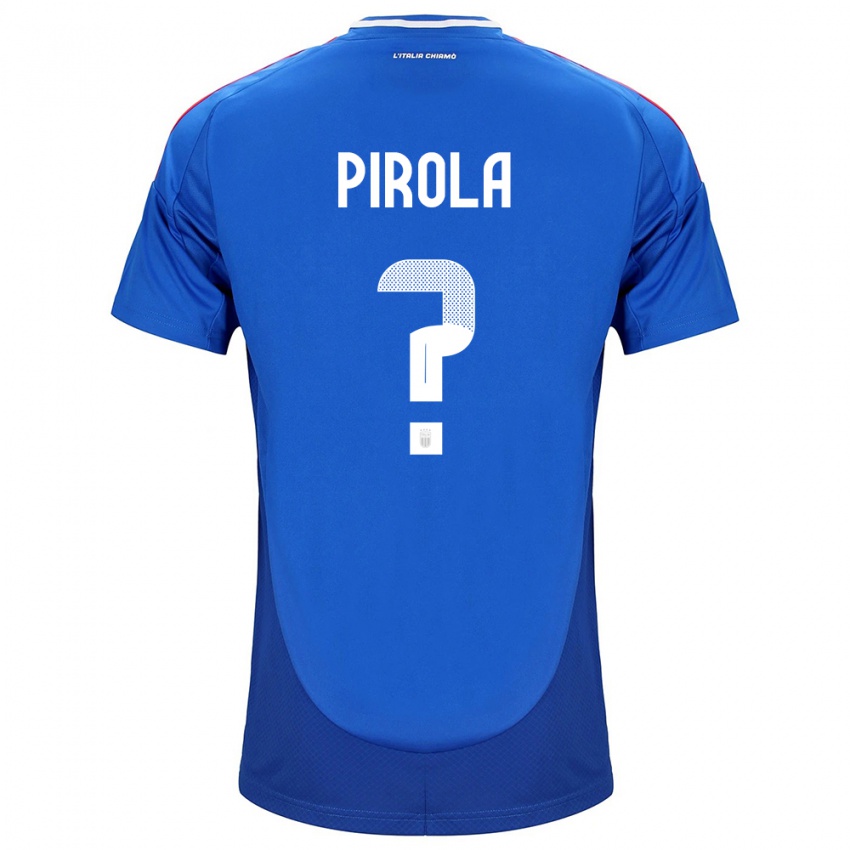 Pánské Itálie Lorenzo Pirola #0 Modrý Domů Hráčské Dresy 24-26 Dres