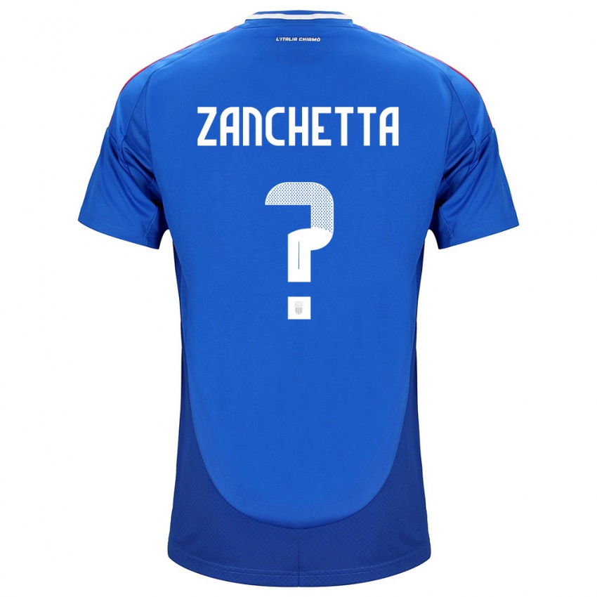 Pánské Itálie Mattia Zanchetta #0 Modrý Domů Hráčské Dresy 24-26 Dres