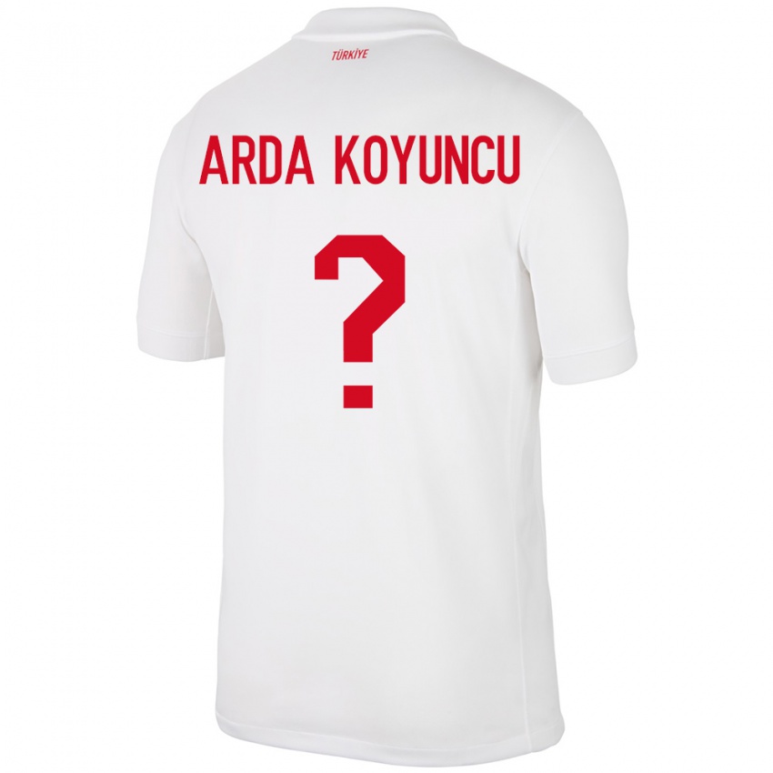 Pánské Turecko Efe Arda Koyuncu #0 Bílý Domů Hráčské Dresy 24-26 Dres