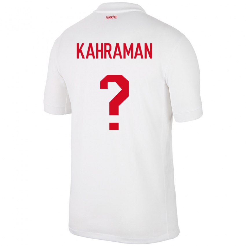 Pánské Turecko Osman Kahraman #0 Bílý Domů Hráčské Dresy 24-26 Dres