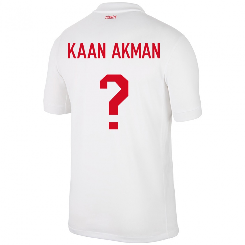 Pánské Turecko Ege Kaan Akman #0 Bílý Domů Hráčské Dresy 24-26 Dres