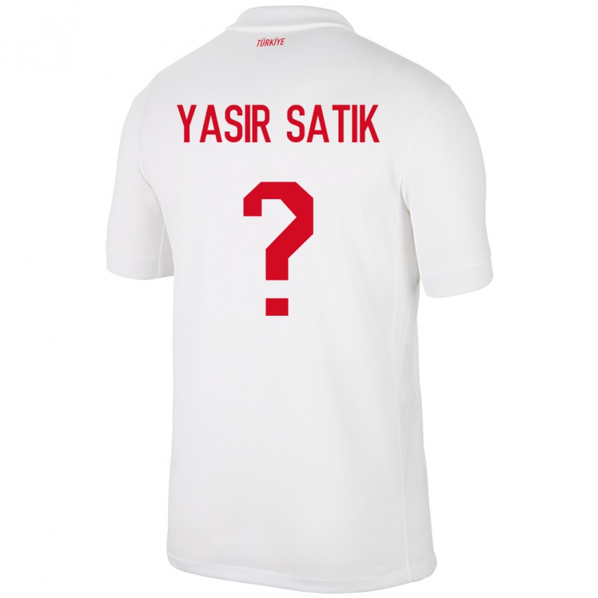 Pánské Turecko Üveys Yasir Satık #0 Bílý Domů Hráčské Dresy 24-26 Dres