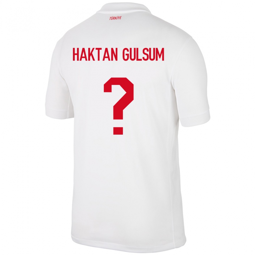 Pánské Turecko Ayaz Haktan Gülsüm #0 Bílý Domů Hráčské Dresy 24-26 Dres