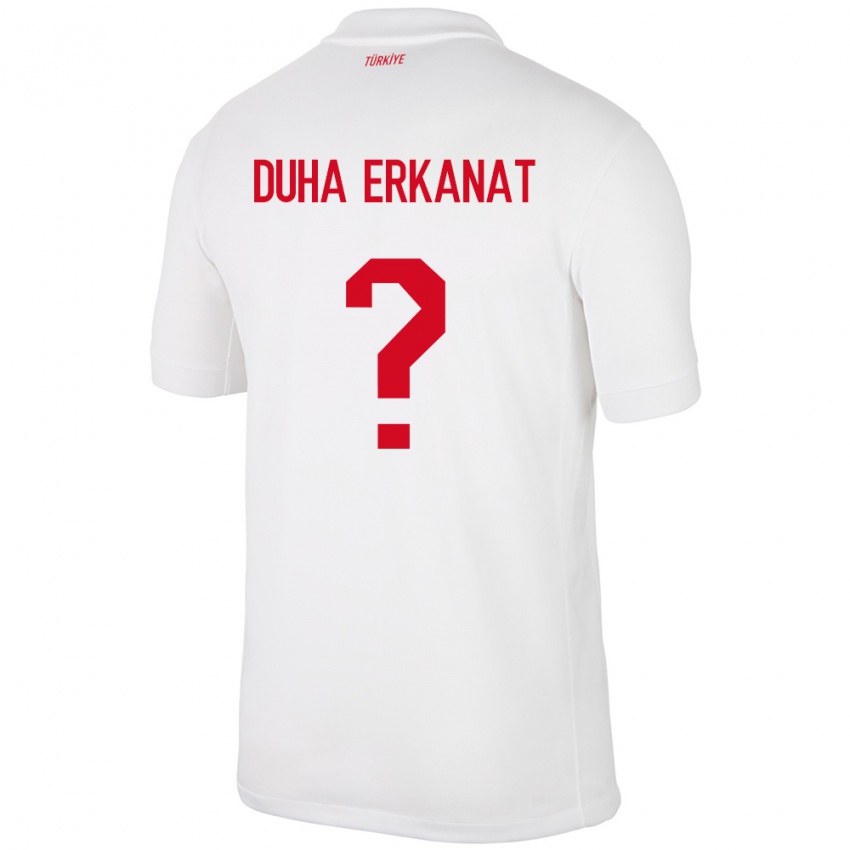 Pánské Turecko Ahmet Duha Erkanat #0 Bílý Domů Hráčské Dresy 24-26 Dres