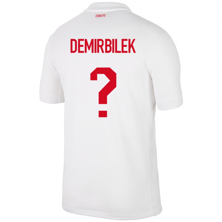 Pánské Turecko Ali Demirbilek #0 Bílý Domů Hráčské Dresy 24-26 Dres