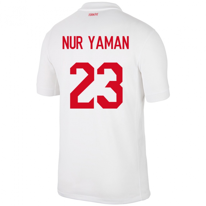 Pánské Turecko Gamze Nur Yaman #23 Bílý Domů Hráčské Dresy 24-26 Dres