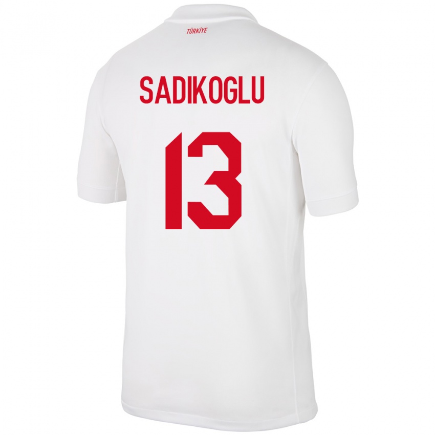 Pánské Turecko Birgül Sadıkoğlu #13 Bílý Domů Hráčské Dresy 24-26 Dres