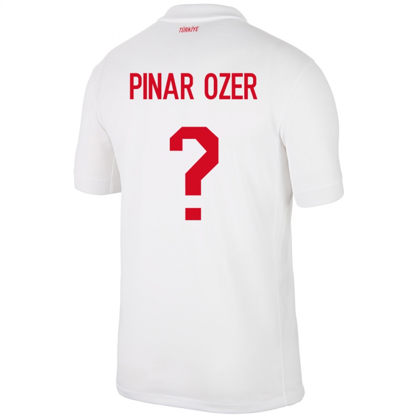 Pánské Turecko Senem Pınar Özer #0 Bílý Domů Hráčské Dresy 24-26 Dres