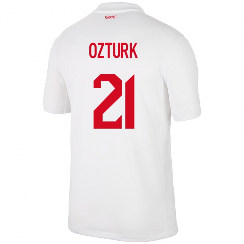 Pánské Turecko Melike Öztürk #21 Bílý Domů Hráčské Dresy 24-26 Dres