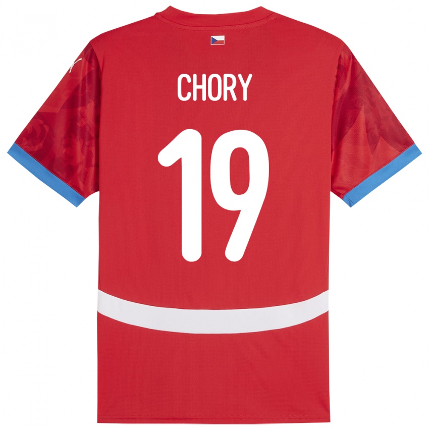 Pánské Česko Tomas Chory #19 Červené Domů Hráčské Dresy 24-26 Dres