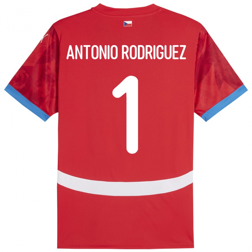 Pánské Česko Pedro Antonio Rodriguez #1 Červené Domů Hráčské Dresy 24-26 Dres