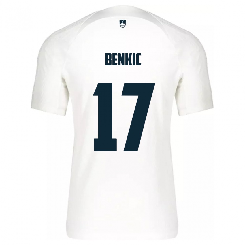 Pánské Slovinsko Kevin Benkic #17 Bílý Domů Hráčské Dresy 24-26 Dres