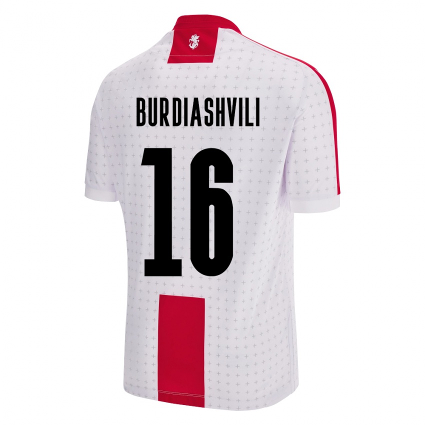 Pánské Georgia Beka Burdiashvili #16 Bílý Domů Hráčské Dresy 24-26 Dres