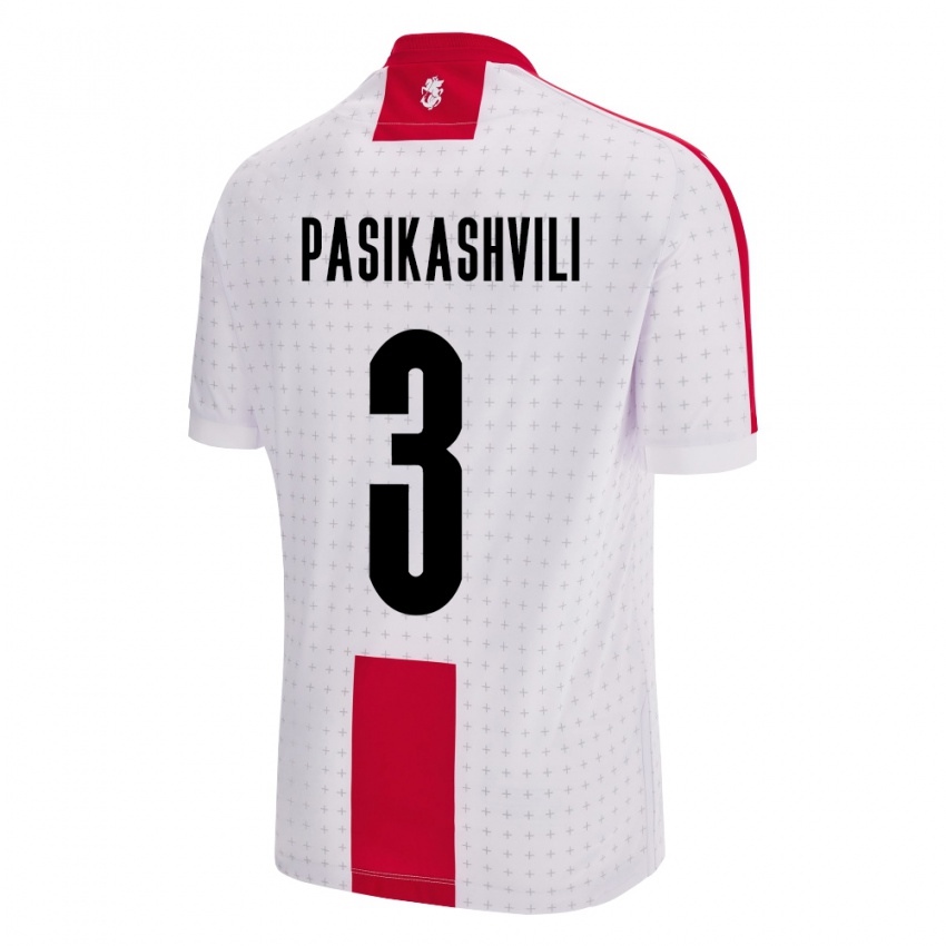 Pánské Georgia Nino Pasikashvili #3 Bílý Domů Hráčské Dresy 24-26 Dres