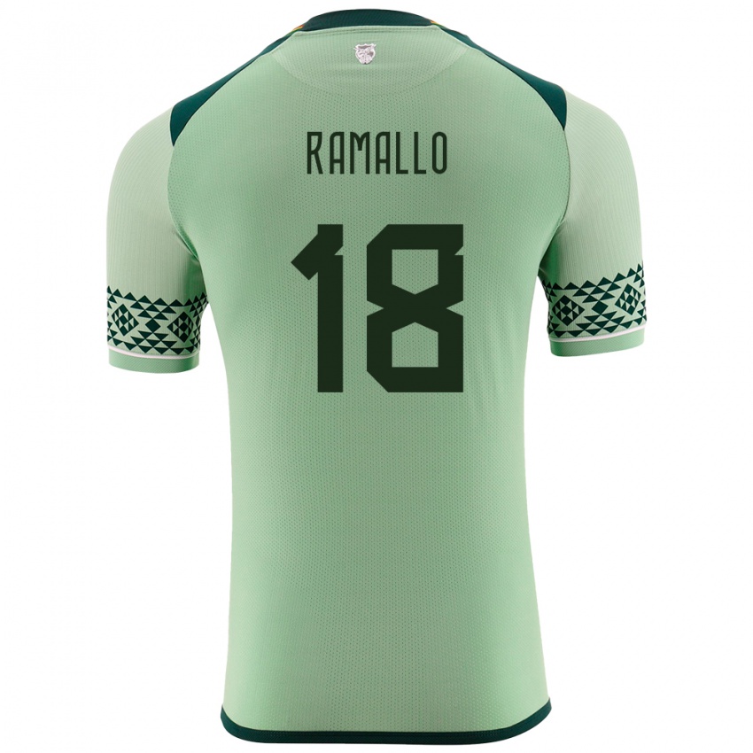 Pánské Bolívie Rodrigo Ramallo #18 Světle Zelená Domů Hráčské Dresy 24-26 Dres