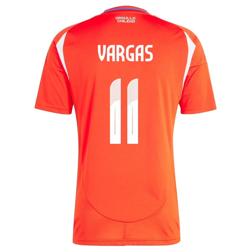 Pánské Chile Eduardo Vargas #11 Červené Domů Hráčské Dresy 24-26 Dres