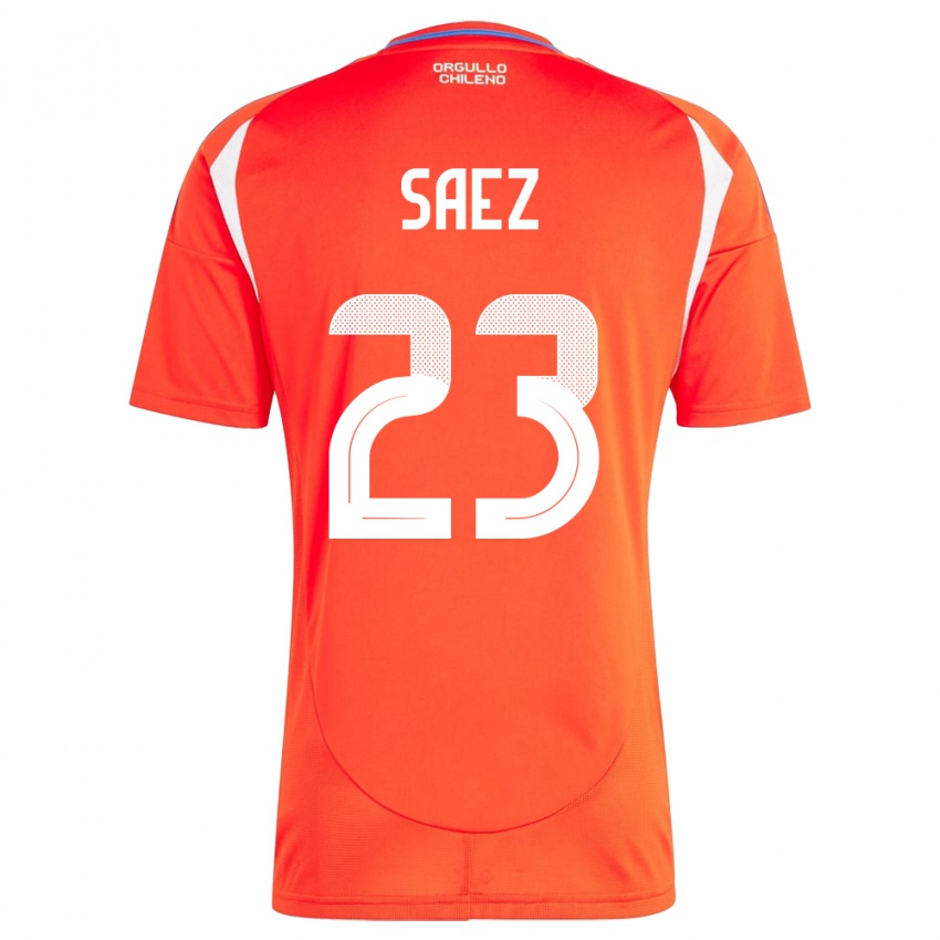 Pánské Chile Ignacio Sáez #23 Červené Domů Hráčské Dresy 24-26 Dres