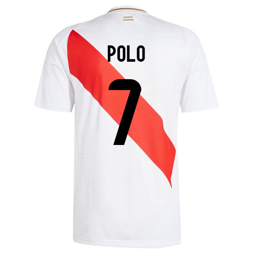 Pánské Peru Andy Polo #7 Bílý Domů Hráčské Dresy 24-26 Dres