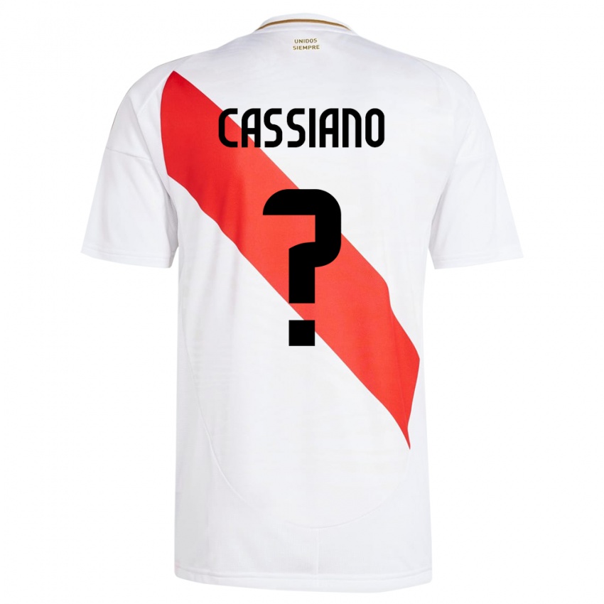 Pánské Peru Franshesko Cassiano #0 Bílý Domů Hráčské Dresy 24-26 Dres