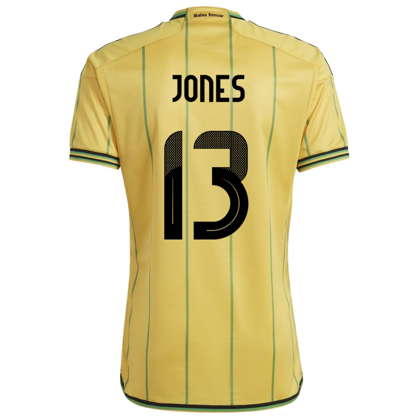 Pánské Jamajka Javanae Jones #13 Žlutá Domů Hráčské Dresy 24-26 Dres