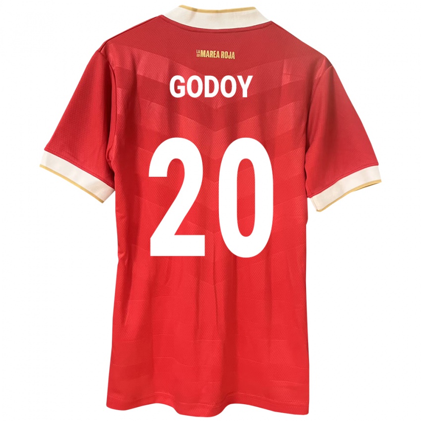 Pánské Panama Aníbal Godoy #20 Červené Domů Hráčské Dresy 24-26 Dres