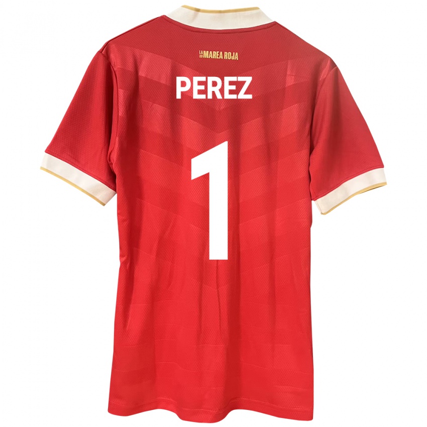 Pánské Panama Miguel Pérez #1 Červené Domů Hráčské Dresy 24-26 Dres