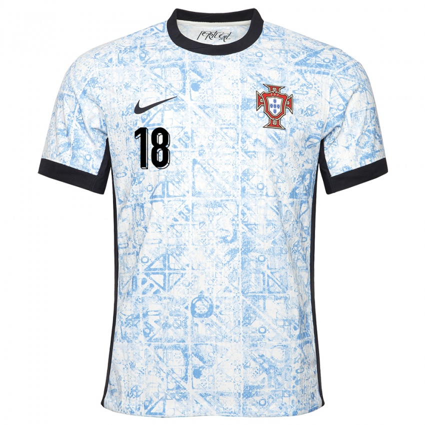 Pánské Portugalsko Andre Gomes #18 Krémově Modrá Daleko Hráčské Dresy 24-26 Dres