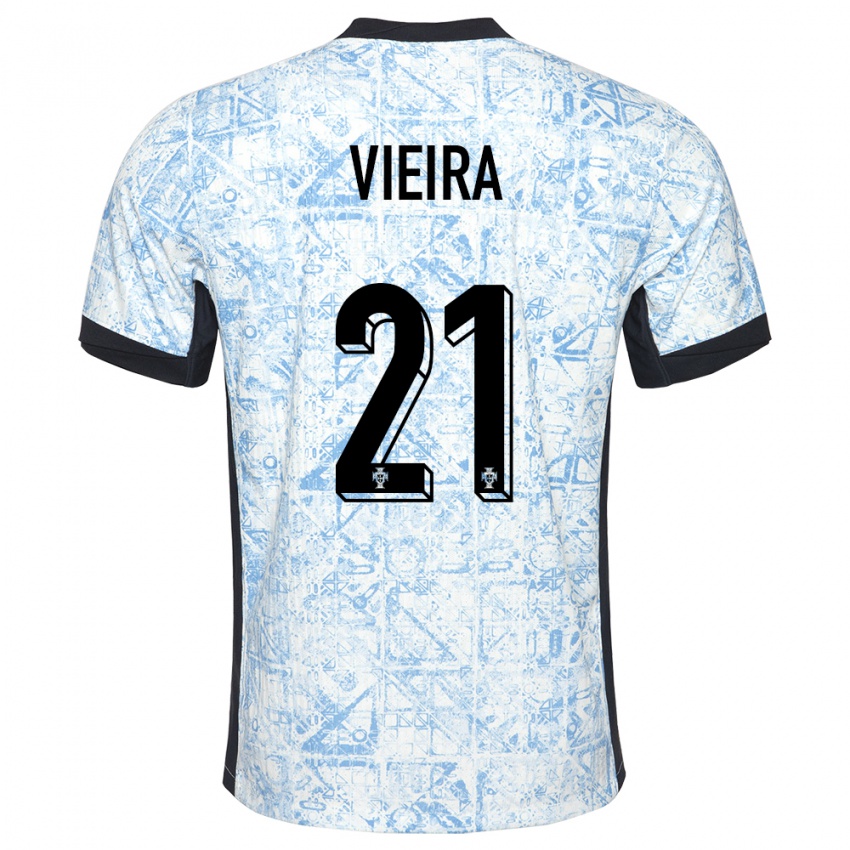 Pánské Portugalsko Fabio Vieira #21 Krémově Modrá Daleko Hráčské Dresy 24-26 Dres