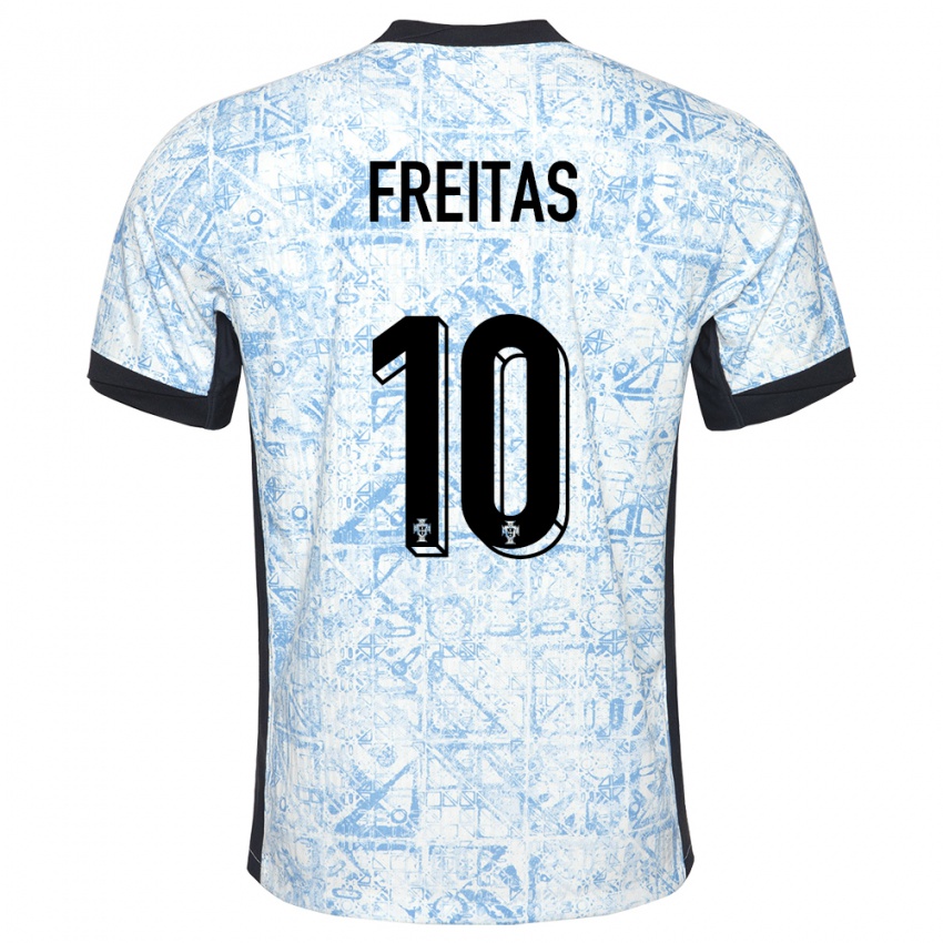 Pánské Portugalsko Tiago Freitas #10 Krémově Modrá Daleko Hráčské Dresy 24-26 Dres