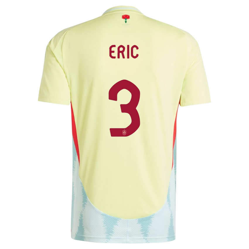 Pánské Španělsko Eric Garcia #3 Žlutá Daleko Hráčské Dresy 24-26 Dres