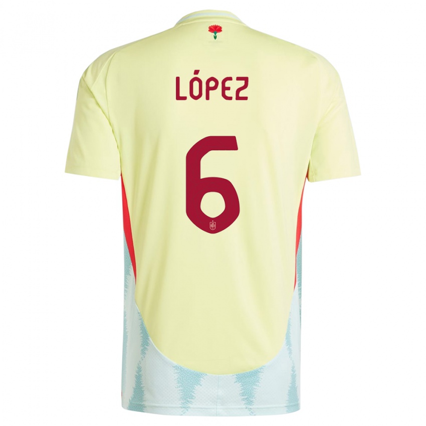 Pánské Španělsko Maitane Lopez #6 Žlutá Daleko Hráčské Dresy 24-26 Dres