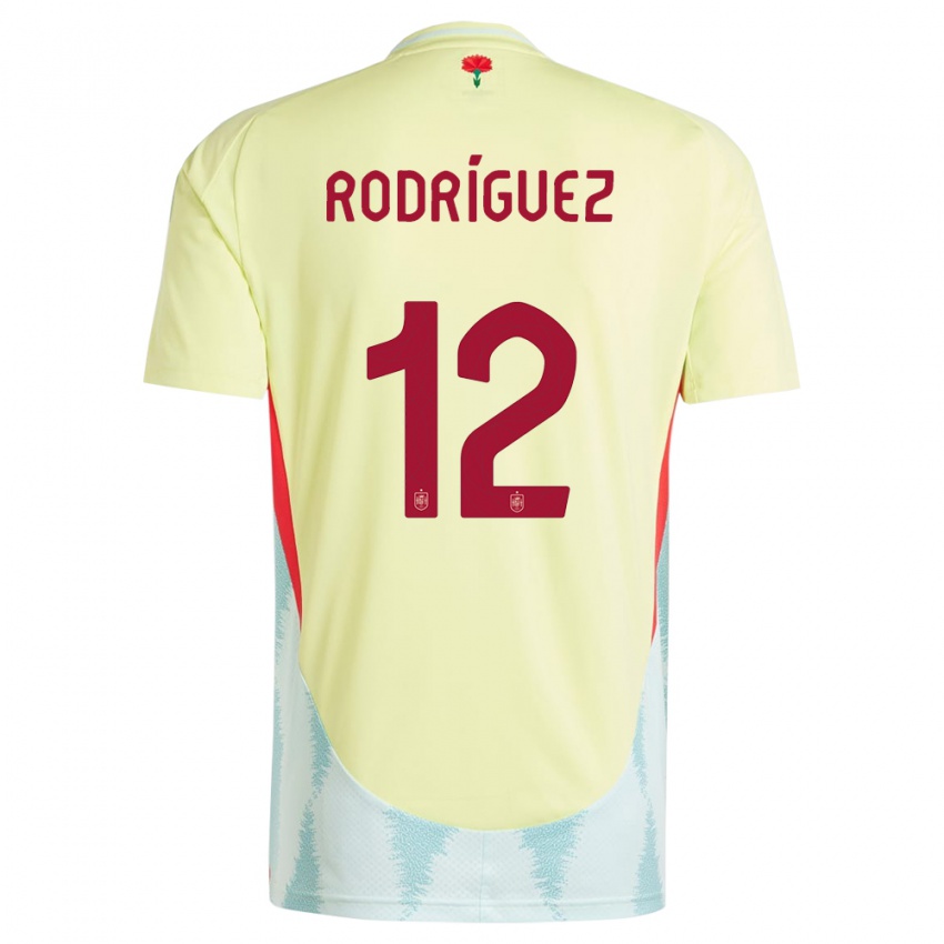Pánské Španělsko Lucia Rodriguez #12 Žlutá Daleko Hráčské Dresy 24-26 Dres