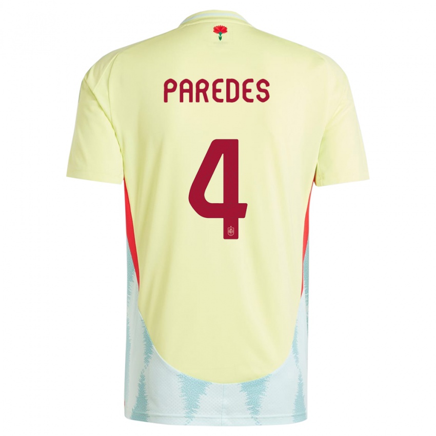 Pánské Španělsko Irene Paredes #4 Žlutá Daleko Hráčské Dresy 24-26 Dres