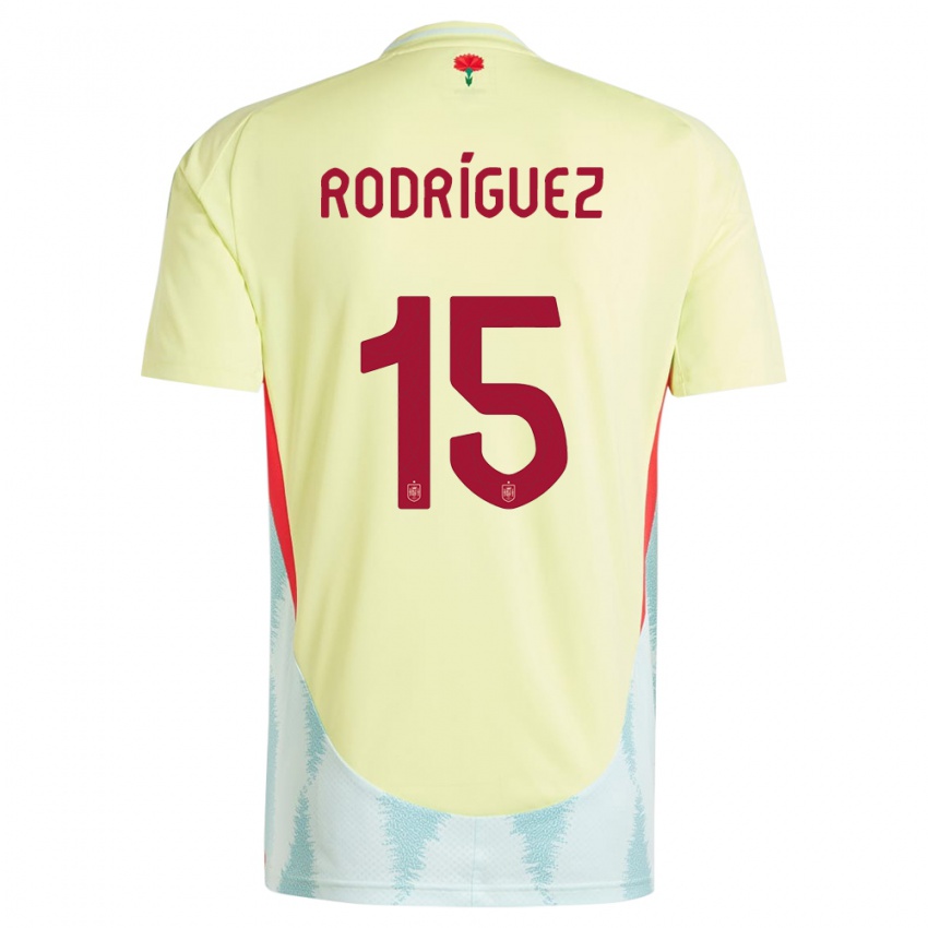 Pánské Španělsko Dani Rodriguez #15 Žlutá Daleko Hráčské Dresy 24-26 Dres
