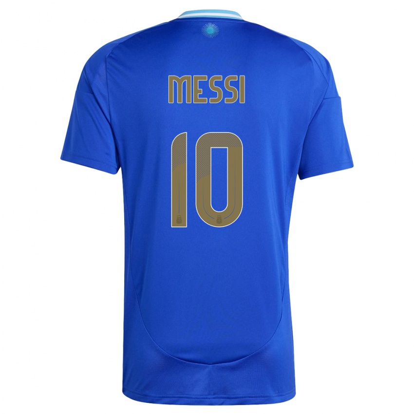 Pánské Argentina Lionel Messi #10 Modrý Daleko Hráčské Dresy 24-26 Dres